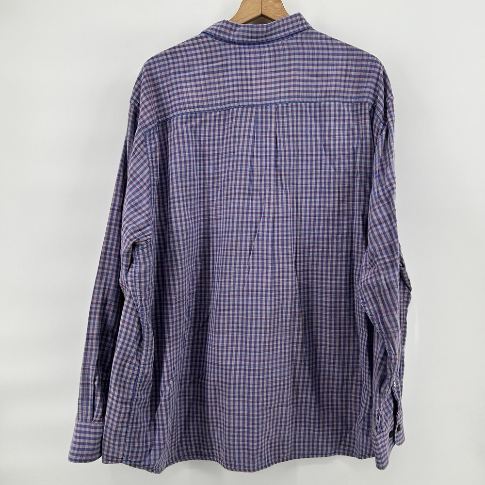 Tommy Bahama Shirt Mens 2XB Flannel Lined Purple Plaid Dadcore‎ Classic - Picture 4 of 9